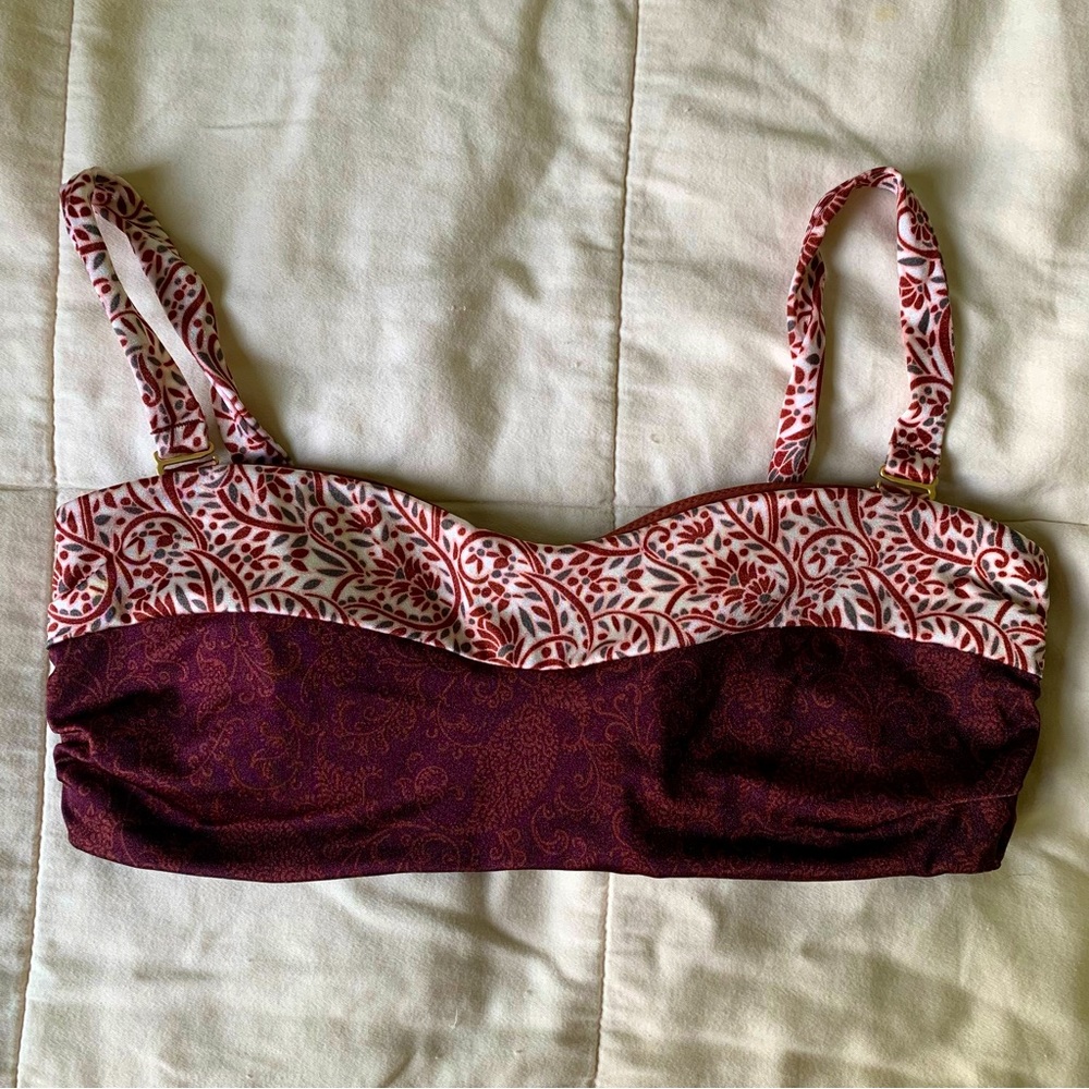 Athleta Aqualuxe batik swim top